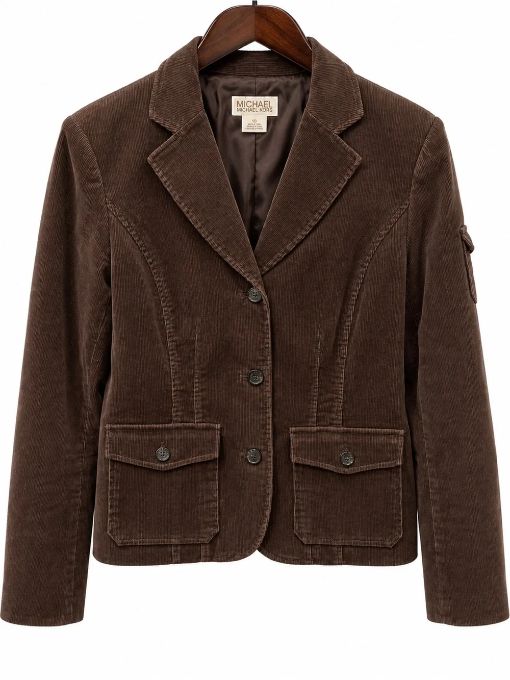 Michael Kors Chocolate Brown Corduroy Blazer Jacket